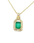 May birthstone emerald pendant
