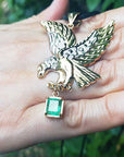 USA made real Colombian emerald pendant