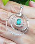 Emerald pendant circle of life