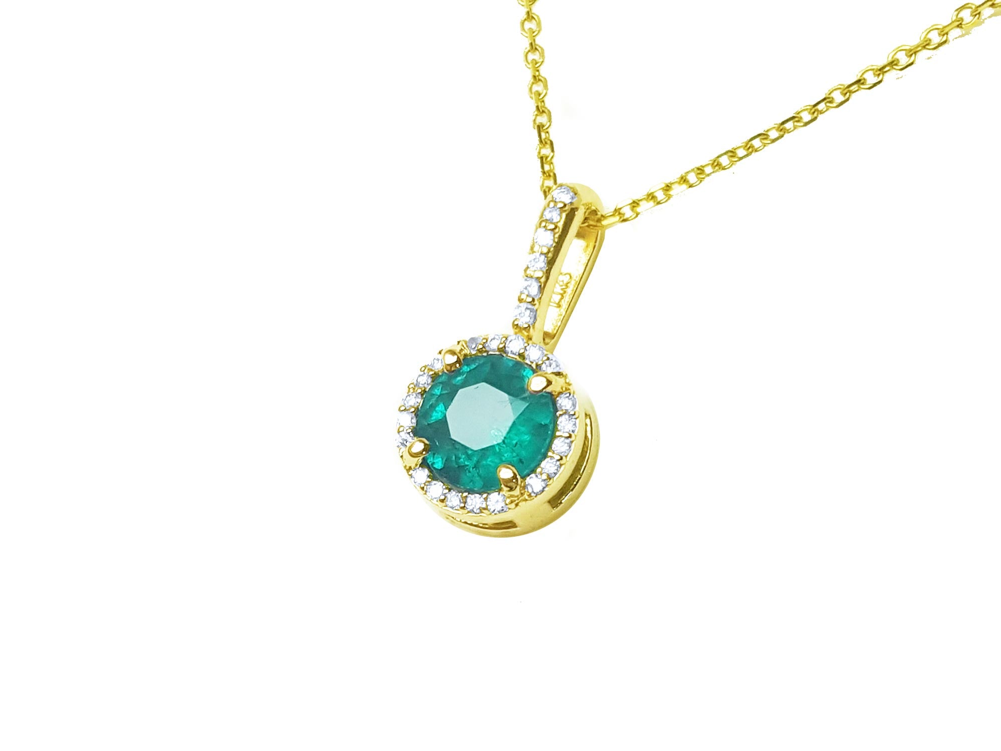 Muzo Colombian emerald necklace