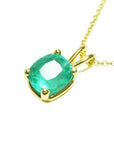 Colombian emerald solitaire pendant