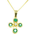 Wholesale Colombian emerald cross pendant