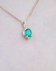 Necklace real Colombian emerald pendant