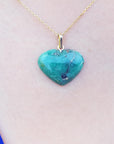 Natural raw emerald pendant