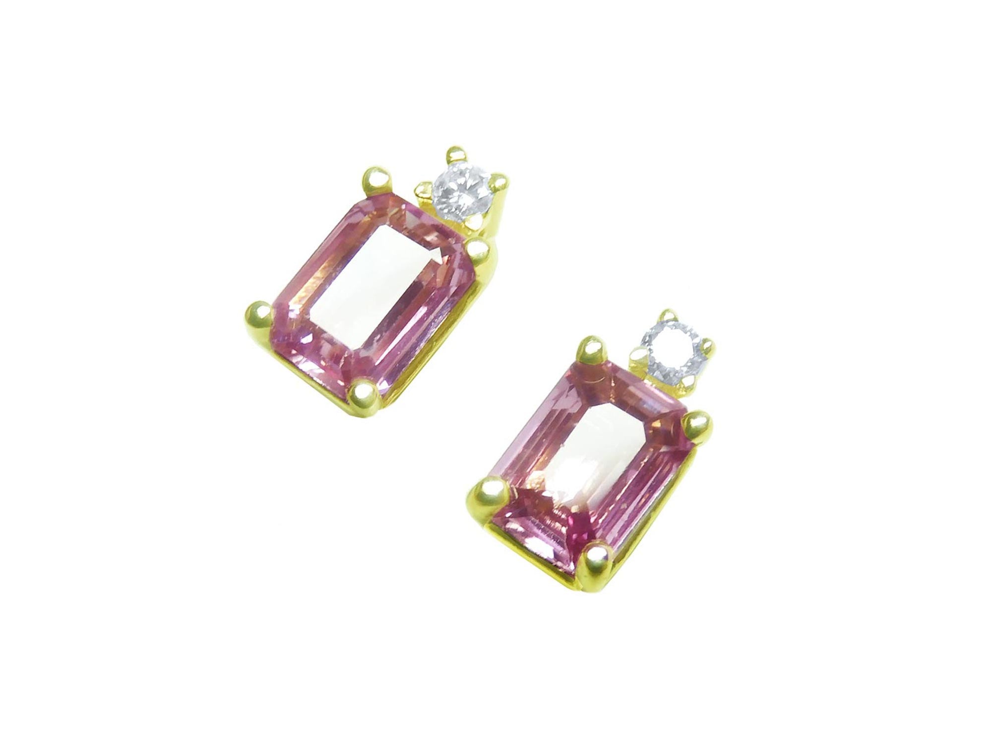 Reap pink sapphire stud earrings