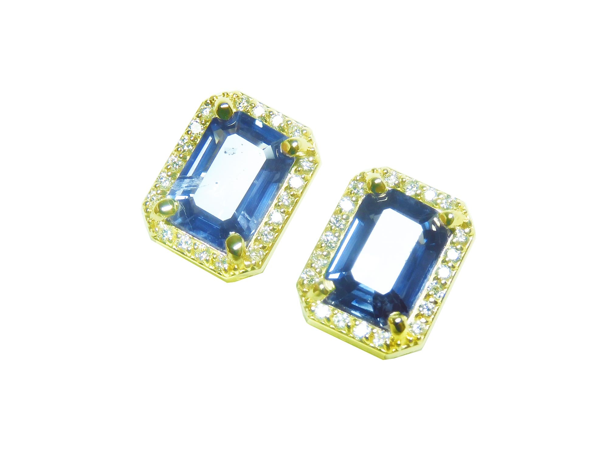 Authentic blue sapphire earrings