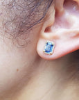 Natural sapphire earrings for sale, 