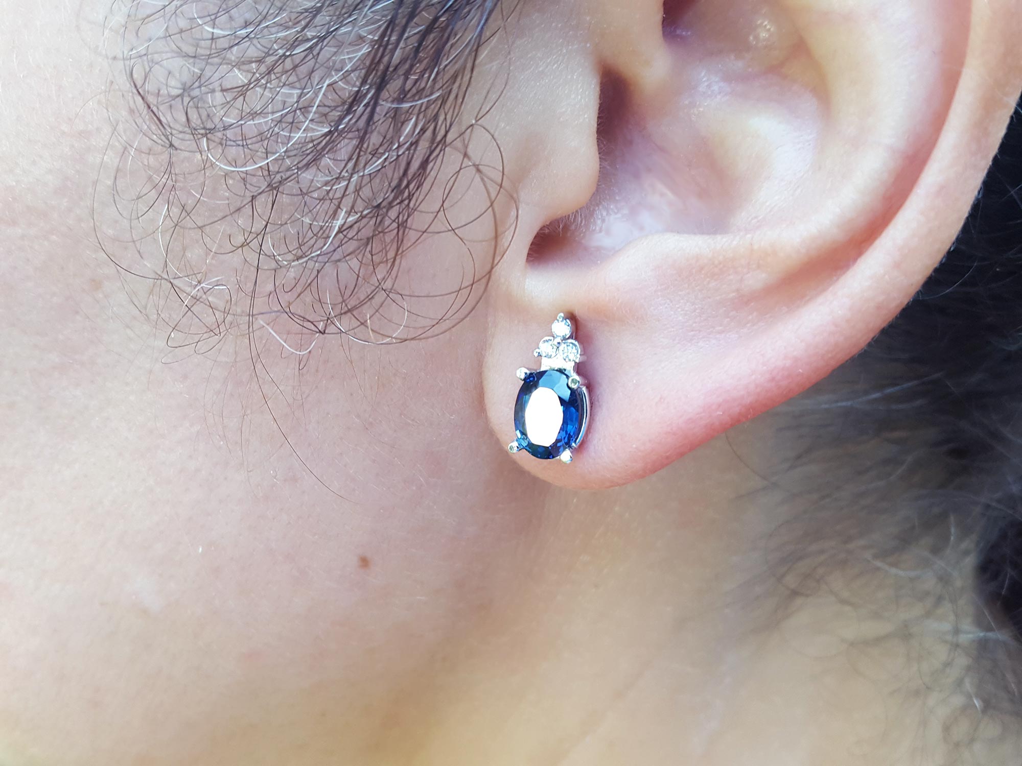 Sapphire and diamond earrings