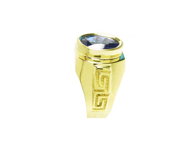 Authentic blue sapphire ring for men