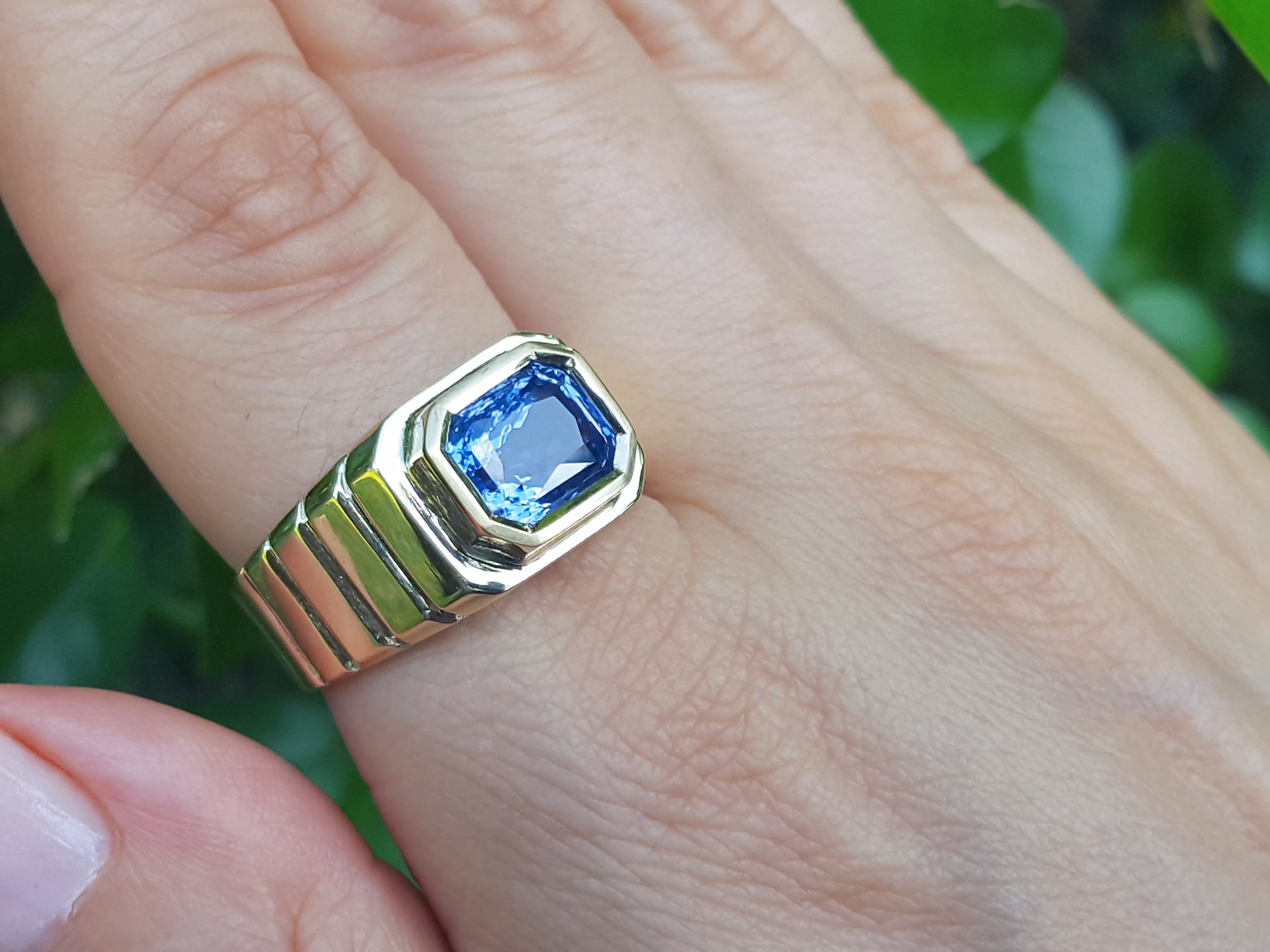 Real men&#39;s sapphire ring
