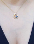 Mother’s day gift sapphire necklace