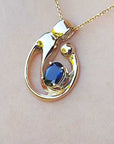 Mother and child sapphire necklace for sale