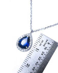 Deep blue sapphire necklace