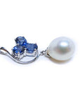 Unique sapphire and pearl necklace