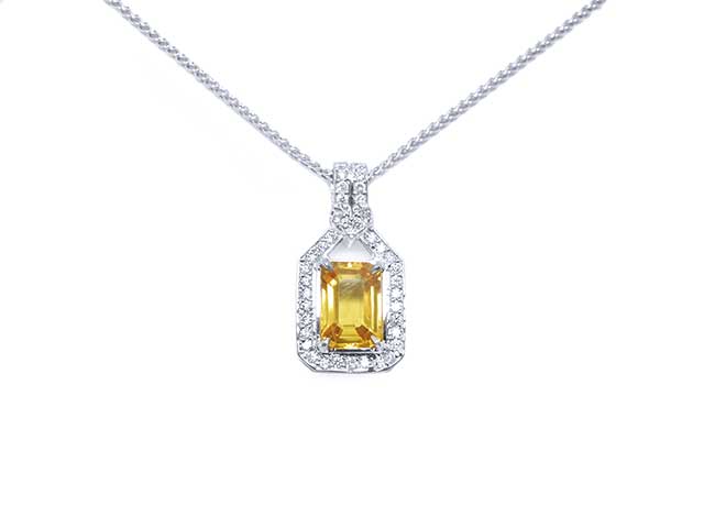 Sapphire and diamond necklace for sal