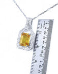 Unique yellow sapphire necklace fine jewelry
