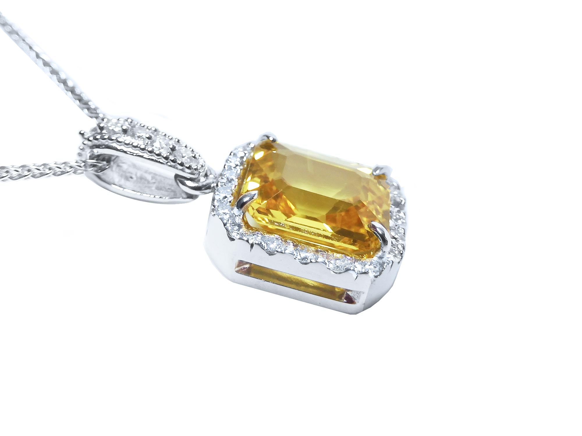 Yellow sapphire pendant deals for sale