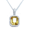 Real yellow sapphire pendant