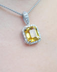 Real yellow sapphire necklace for sale