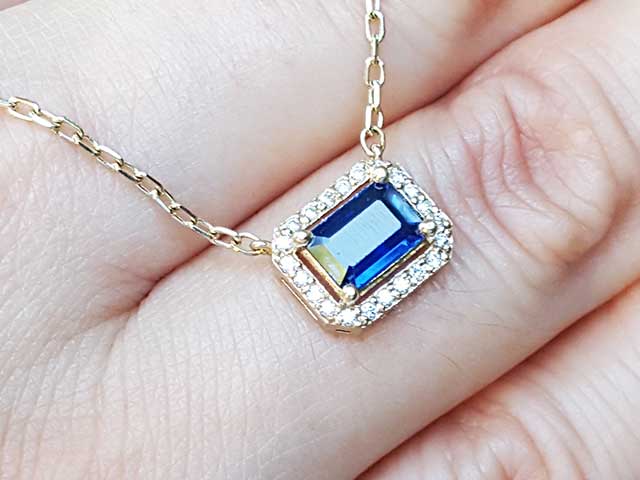 September birthstone sapphire necklace-6