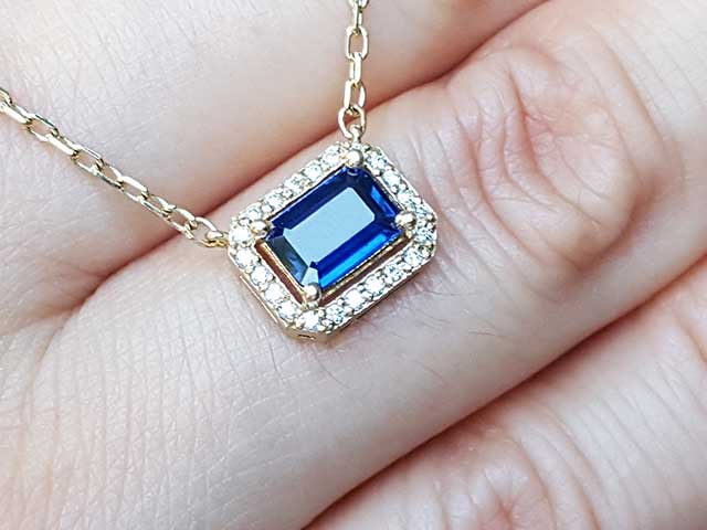 sapphire necklace for women