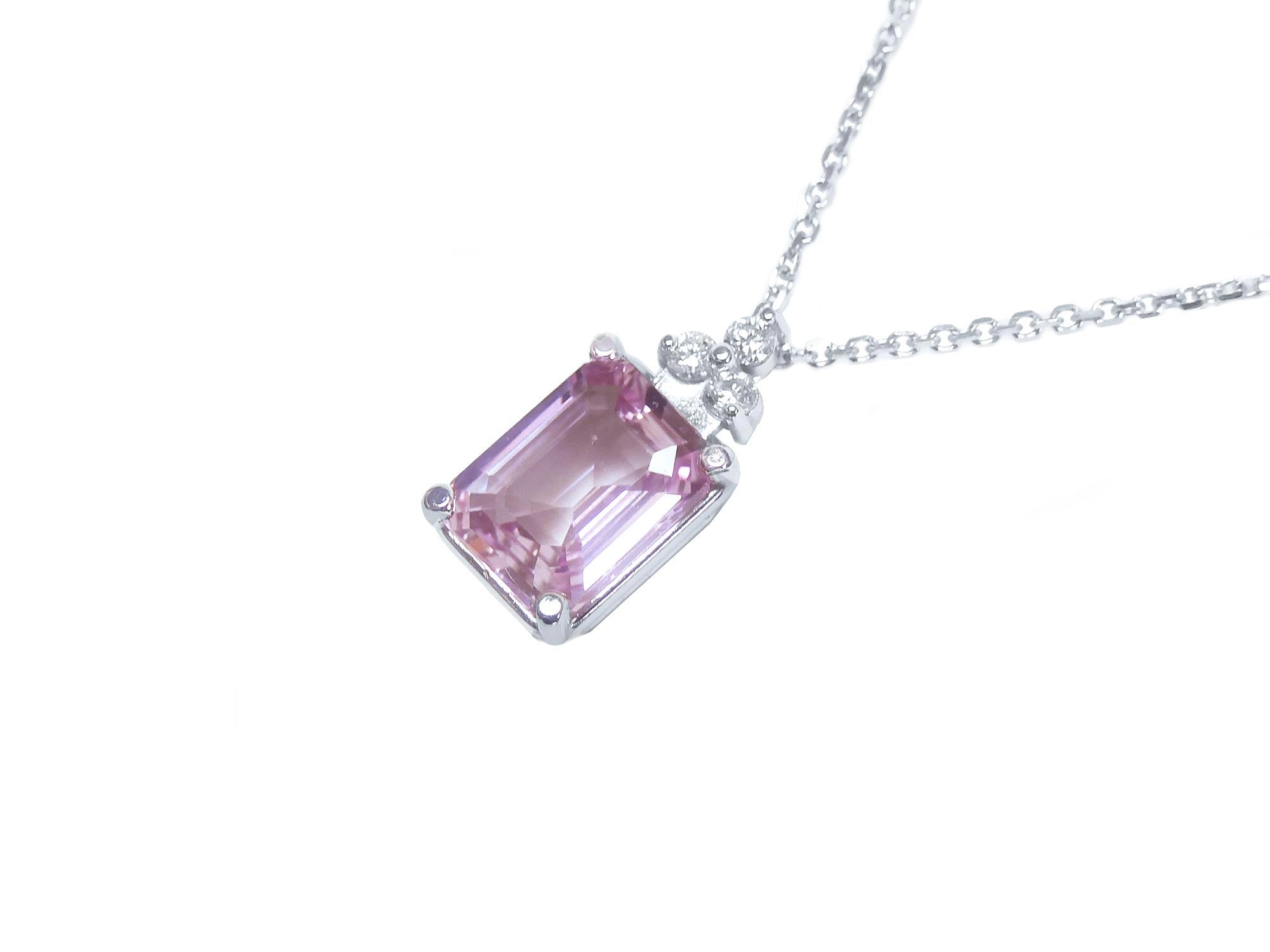 bridal pink sapphire necklace