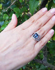 Untreated sapphire ring certified