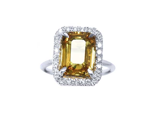 Yellow sapphire ring