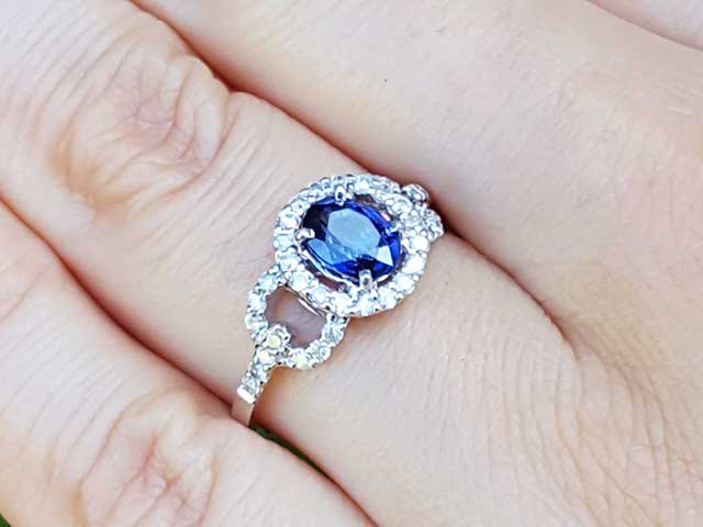 Sapphire ring september birthstone gift