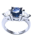 Genuine sapphire jewelry ring