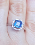 Sapphire and diamond fine jewelry ring