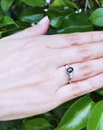 Oval Blue Sapphire Ring.