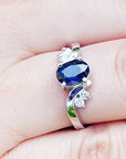 for Women oval sapphire ring