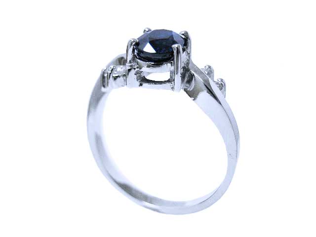 Vibrant sapphire oval cut ring