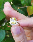 September birthstone yellow sapphire ring