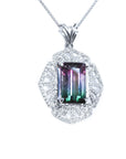 14k Watermelon tourmaline pendant for sale