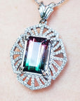 Women's real watermelon tourmaline necklaces in USA