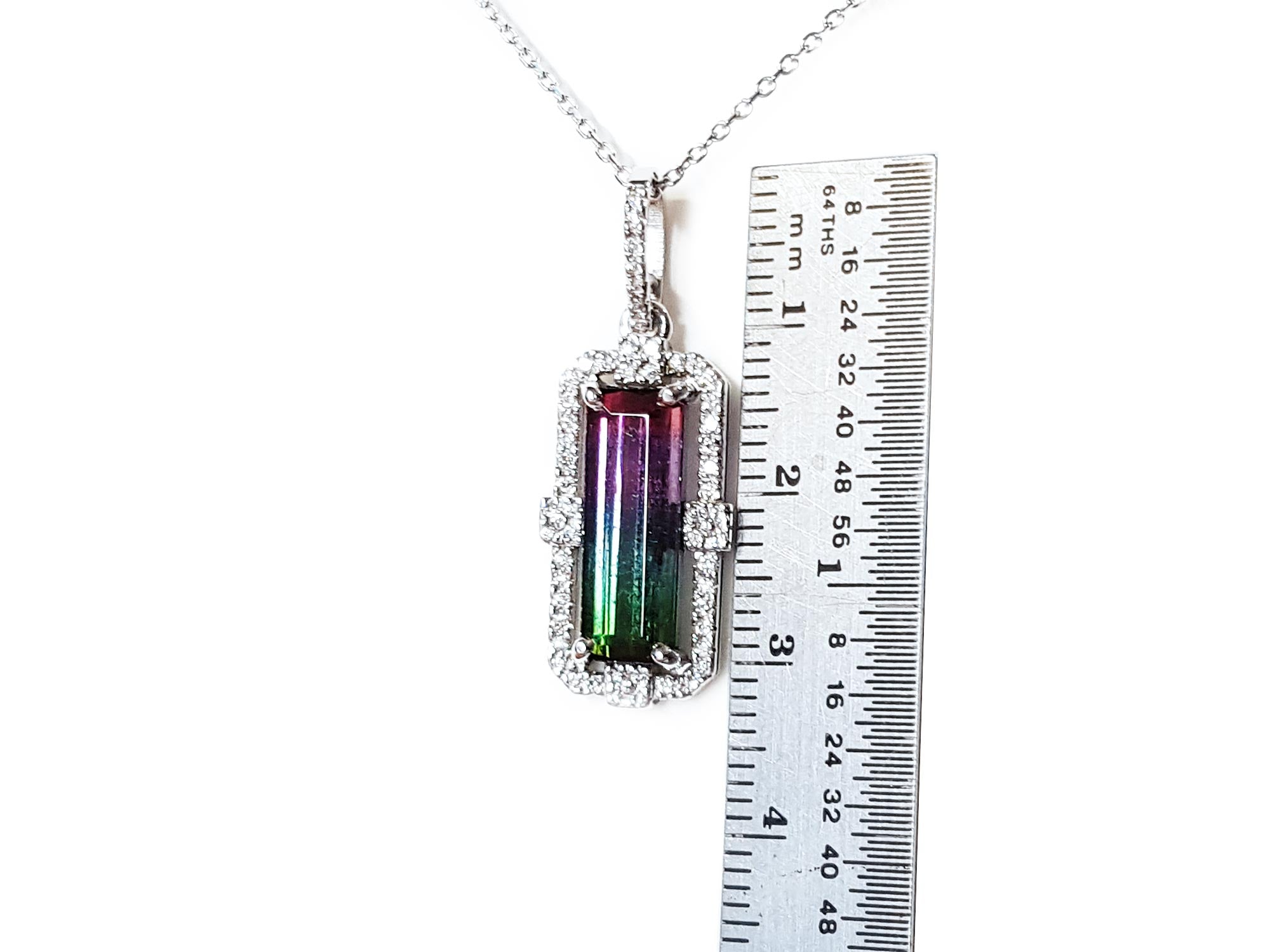 Brazilian Watermelon tourmaline pendant