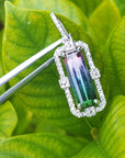 Natural Watermelon tourmaline pendant