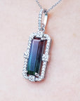 Brazilian Watermelon tourmaline necklace