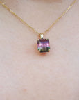 14k watermelon tourmaline necklace