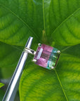 14k gold watermelon tourmaline pendant necklace