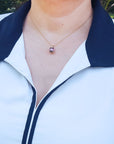Real brazilian watermelon tourmaline necklace
