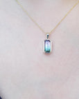 Solitaire watermelon tourmaline