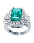 Anillo con esmeralda de alta calidad para mujer