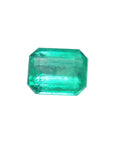 Square Muzo mine loose colombian emerald, fron position table and crown visibles