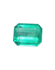 2.95 carat emerald-cut loose Colombian emerald with a vibrant medium green color.
