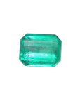 2.95 carat emerald-cut loose Colombian emerald with a vibrant medium green color.