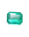 Square Muzo mine loose colombian emerald, right side table and crown visibles