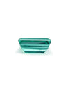 1.16 carat baguette cut loose Colombian emerald with vivid bluish-green color.